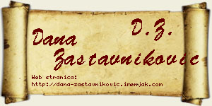 Dana Zastavniković vizit kartica